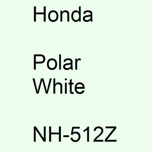 Honda, Polar White, NH-512Z.